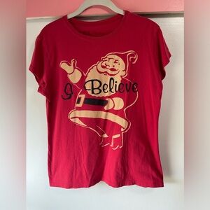 Vintage L.O.L I Believe Santa T Shirt XL
